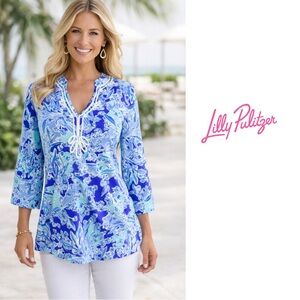 RARE FIND Lilly Pulitzer Women’s Kaia Tunic Kaola Bear
